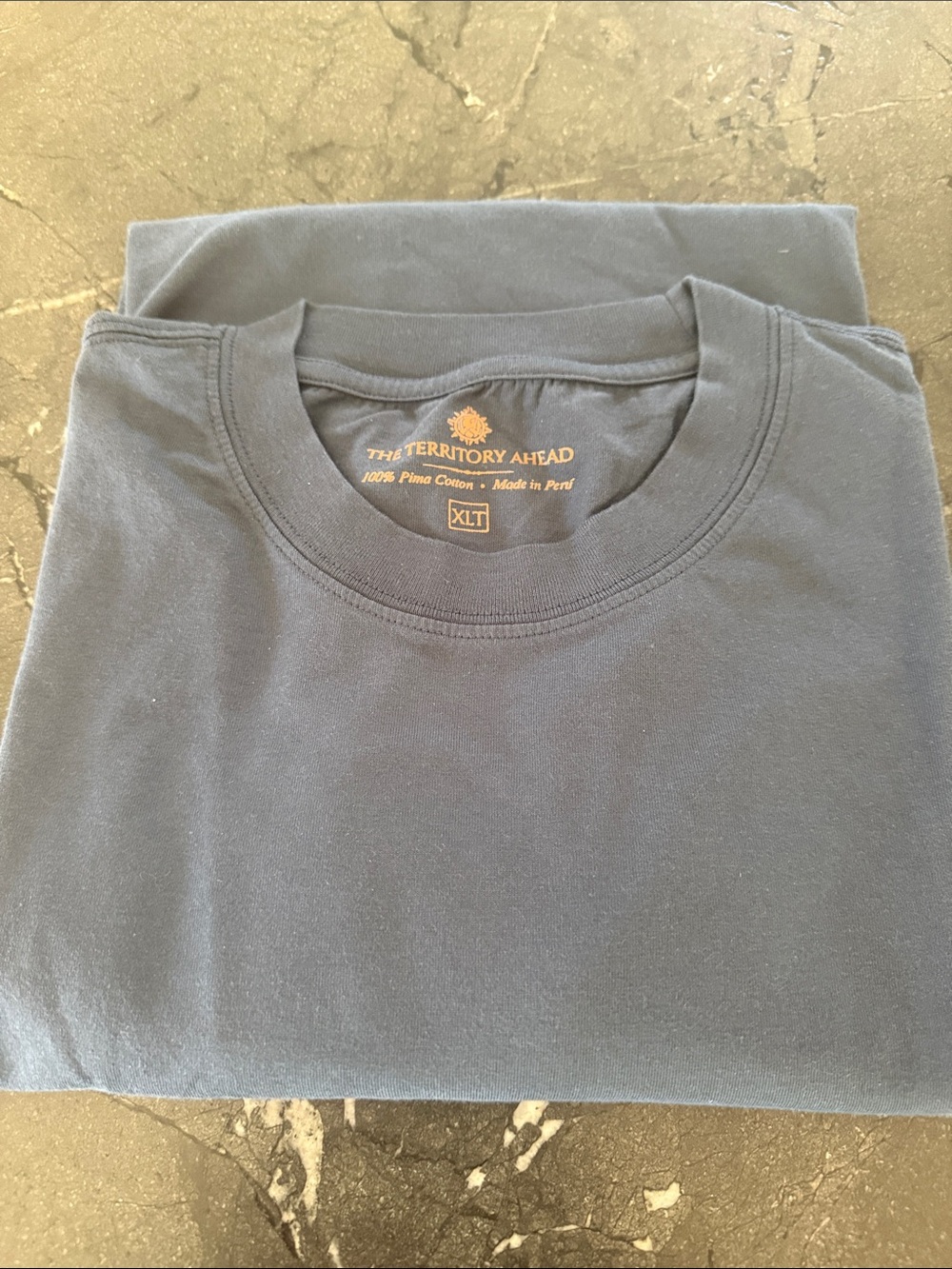 The Territory Ahead Men’s Short Sleeve Crewneck T-Shirt in Navy Blue